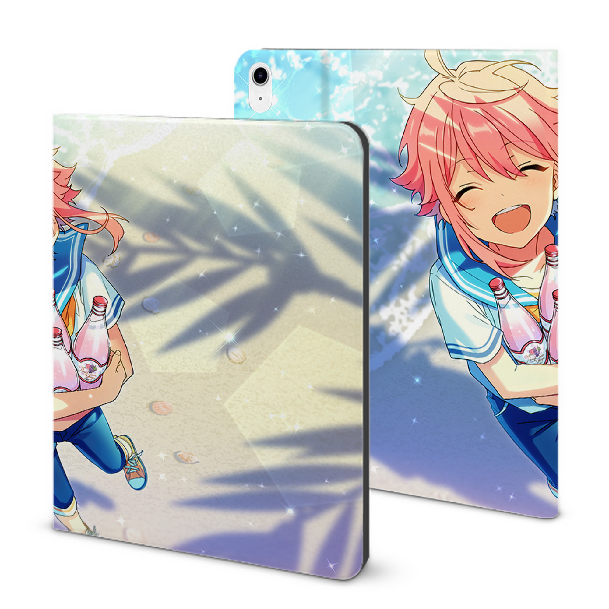 （画像用） あんさんぶるスターズ! Ensemble Stars IPad ケース ブック型 PUレザー TPU 耐衝撃 軽量 薄型 ペン収納なし 全面保護 IPad 各モデル対応
